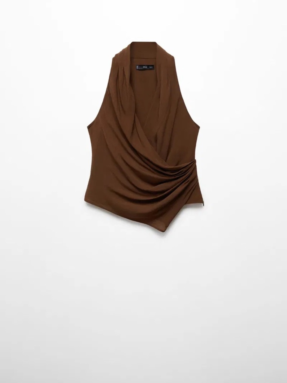 NWT Mango Draped Wrap Top - Picture 6 of 8